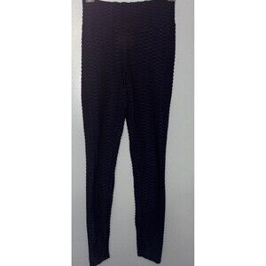 Booty  Womens Ruched High Waist Ankle Leggings Size S/M Dark Blue.